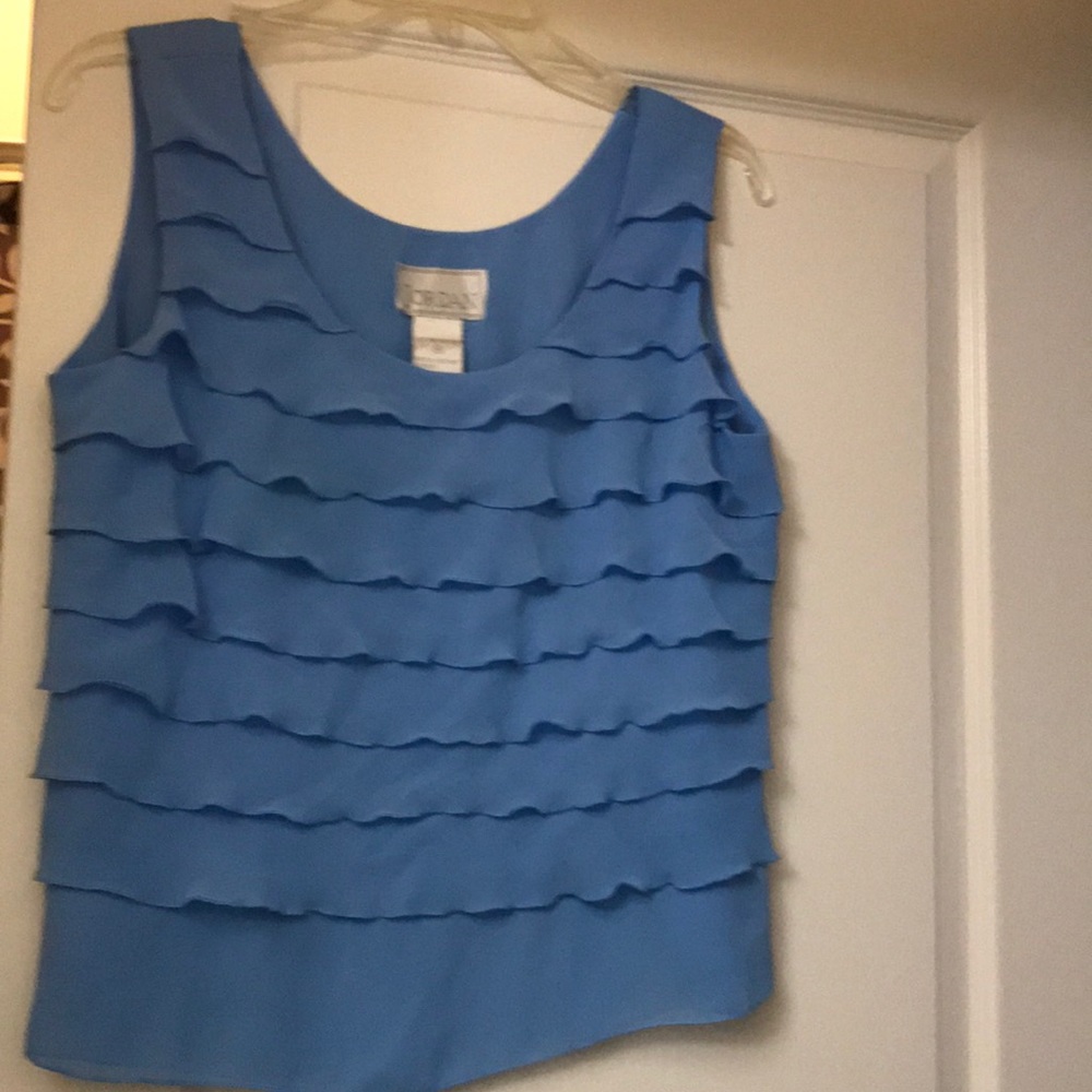 Jordan ruffled front blouse